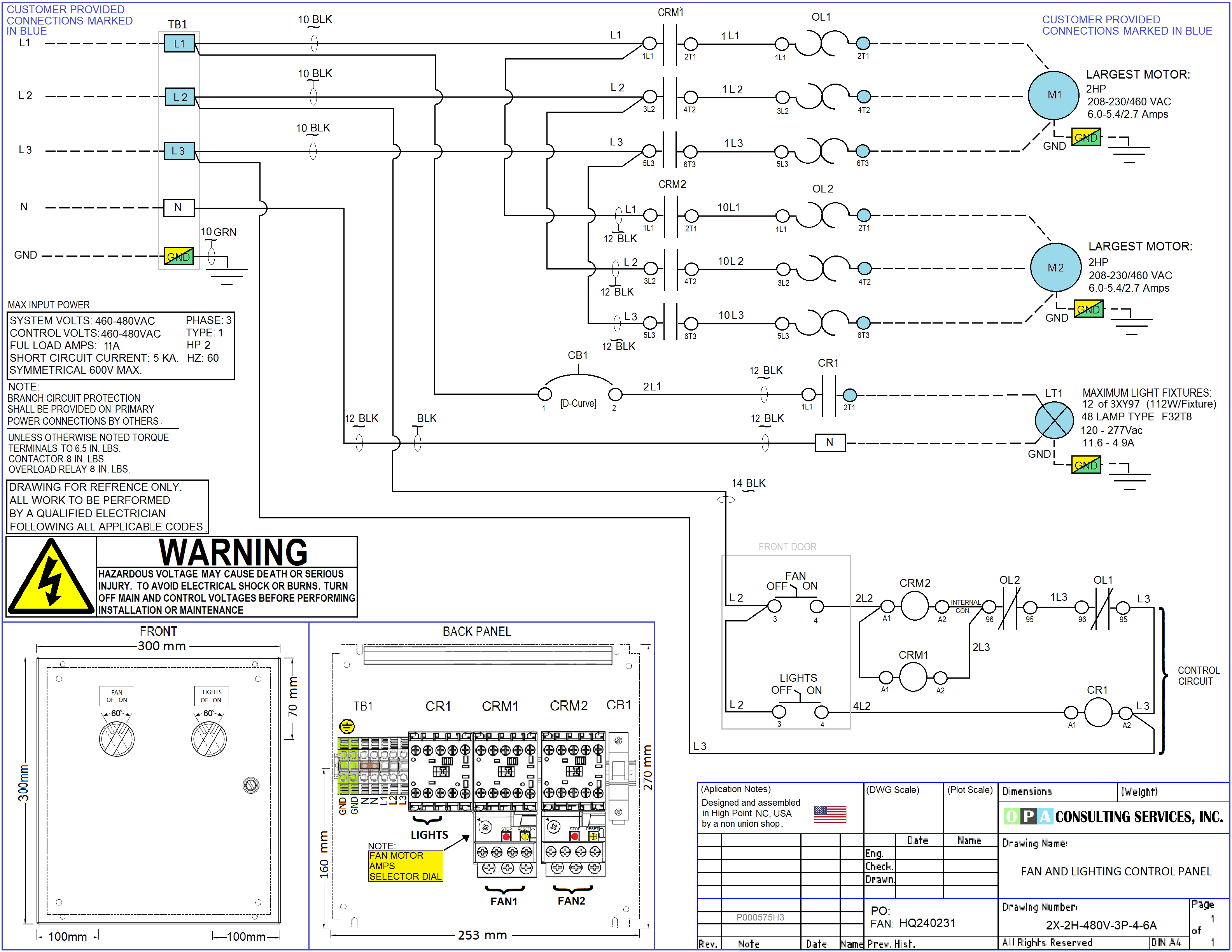 Paint Booth Control Panel Drawing ... Free to Download